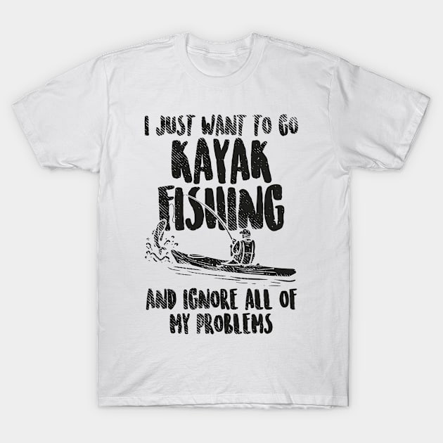 Kayak Anglers Yak Fishing Kayaking fisherman T-Shirt by Tom´s TeeStore